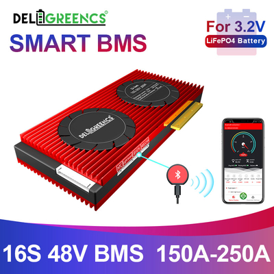 डीलिग्रीन स्मार्ट बीएमएस लाइफपो4 बैटरी 16 एस 48 वी 150-250 ए यूएआरटी बीटी 485 कैन फंक्शन के साथ आरवी आउटडोर स्टोरेज के लिए